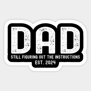 Dad Est 2024 Soon To Be Dad Pregnancy Announcement 1St Time Sticker